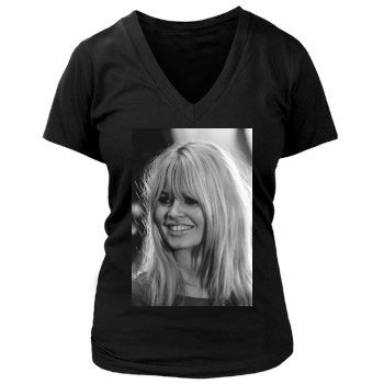 Brigitte Bardot Women's Deep V-Neck TShirt