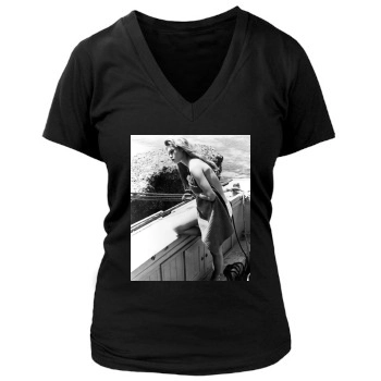 Brigitte Bardot Women's Deep V-Neck TShirt