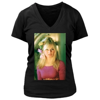 Brigitte Bardot Women's Deep V-Neck TShirt