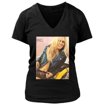 Brigitte Bardot Women's Deep V-Neck TShirt