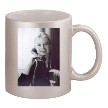 Brigitte Bardot 11oz Metallic Silver Mug