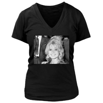 Brigitte Bardot Women's Deep V-Neck TShirt