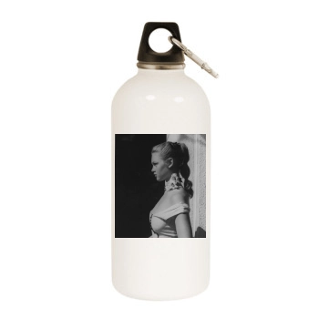 Brigitte Bardot White Water Bottle With Carabiner