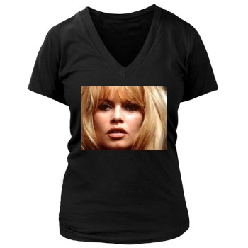 Brigitte Bardot Women's Deep V-Neck TShirt