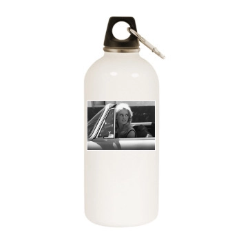 Brigitte Bardot White Water Bottle With Carabiner