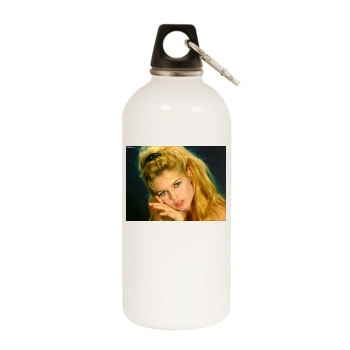 Brigitte Bardot White Water Bottle With Carabiner