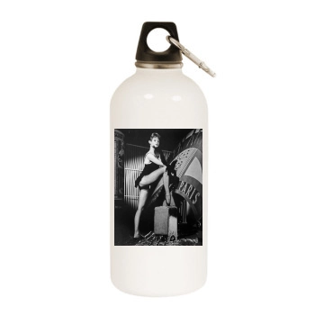 Brigitte Bardot White Water Bottle With Carabiner