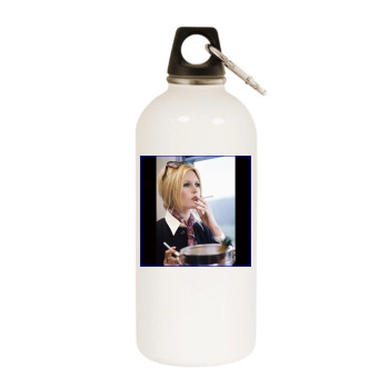 Brigitte Bardot White Water Bottle With Carabiner