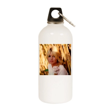 Brigitte Bardot White Water Bottle With Carabiner