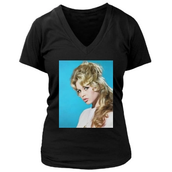 Brigitte Bardot Women's Deep V-Neck TShirt