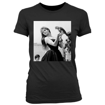 Brigitte Bardot Women's Junior Cut Crewneck T-Shirt