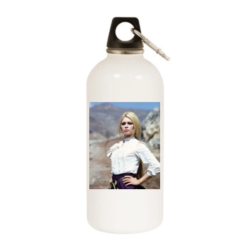 Brigitte Bardot White Water Bottle With Carabiner