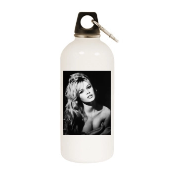 Brigitte Bardot White Water Bottle With Carabiner