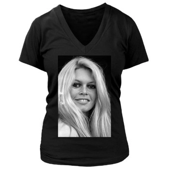 Brigitte Bardot Women's Deep V-Neck TShirt