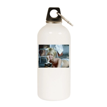 Brigitte Bardot White Water Bottle With Carabiner