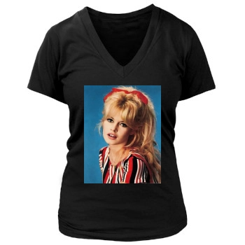 Brigitte Bardot Women's Deep V-Neck TShirt