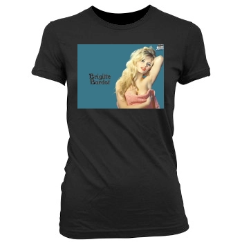 Brigitte Bardot Women's Junior Cut Crewneck T-Shirt