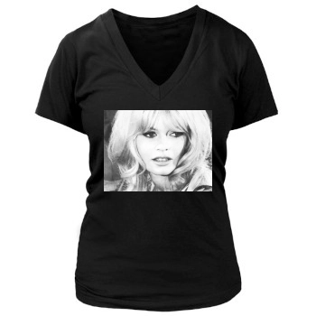 Brigitte Bardot Women's Deep V-Neck TShirt