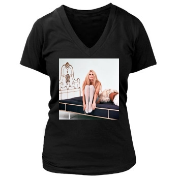 Brigitte Bardot Women's Deep V-Neck TShirt