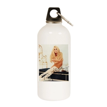 Brigitte Bardot White Water Bottle With Carabiner