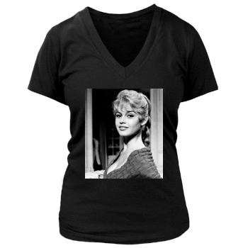 Brigitte Bardot Women's Deep V-Neck TShirt