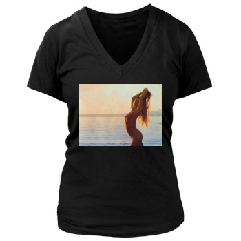 Brigitte Bardot Women's Deep V-Neck TShirt