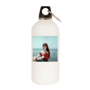 Brigitte Bardot White Water Bottle With Carabiner