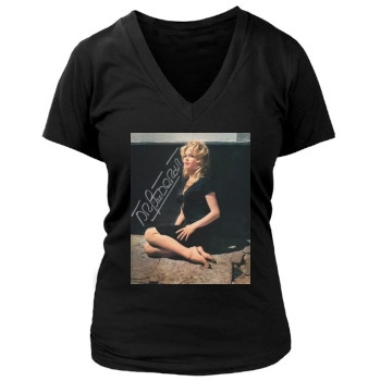 Brigitte Bardot Women's Deep V-Neck TShirt