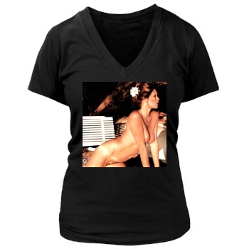 Brigitte Bardot Women's Deep V-Neck TShirt