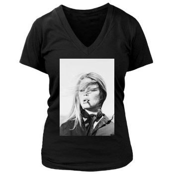 Brigitte Bardot Women's Deep V-Neck TShirt