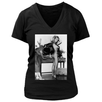 Brigitte Bardot Women's Deep V-Neck TShirt