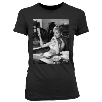 Brigitte Bardot Women's Junior Cut Crewneck T-Shirt