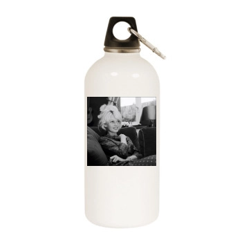 Brigitte Bardot White Water Bottle With Carabiner