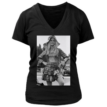 Brigitte Bardot Women's Deep V-Neck TShirt