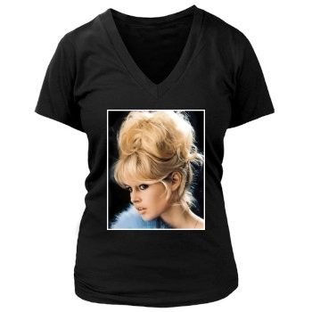 Brigitte Bardot Women's Deep V-Neck TShirt