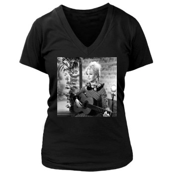 Brigitte Bardot Women's Deep V-Neck TShirt