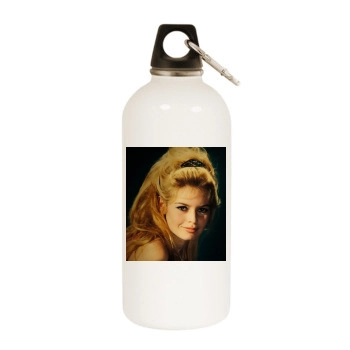 Brigitte Bardot White Water Bottle With Carabiner