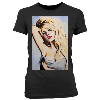 Brigitte Bardot Women's Junior Cut Crewneck T-Shirt