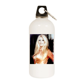 Brigitte Bardot White Water Bottle With Carabiner