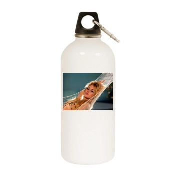 Brigitte Bardot White Water Bottle With Carabiner