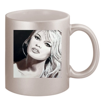 Brigitte Bardot 11oz Metallic Silver Mug