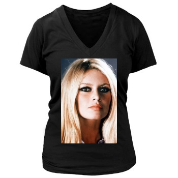 Brigitte Bardot Women's Deep V-Neck TShirt