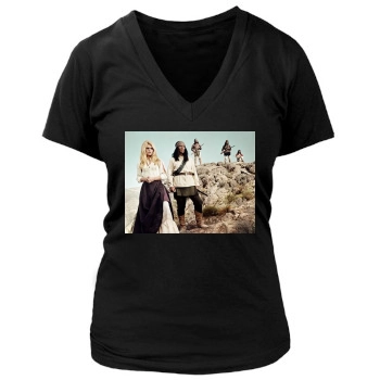 Brigitte Bardot Women's Deep V-Neck TShirt