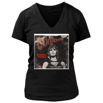 Brigitte Bardot Women's Deep V-Neck TShirt