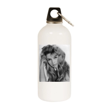 Brigitte Bardot White Water Bottle With Carabiner