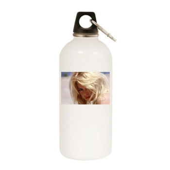 Brigitte Bardot White Water Bottle With Carabiner