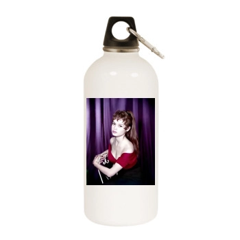 Brigitte Bardot White Water Bottle With Carabiner