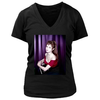 Brigitte Bardot Women's Deep V-Neck TShirt