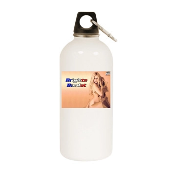 Brigitte Bardot White Water Bottle With Carabiner