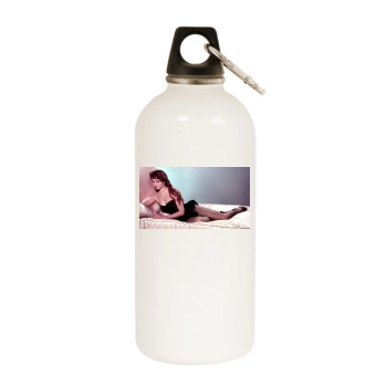 Brigitte Bardot White Water Bottle With Carabiner